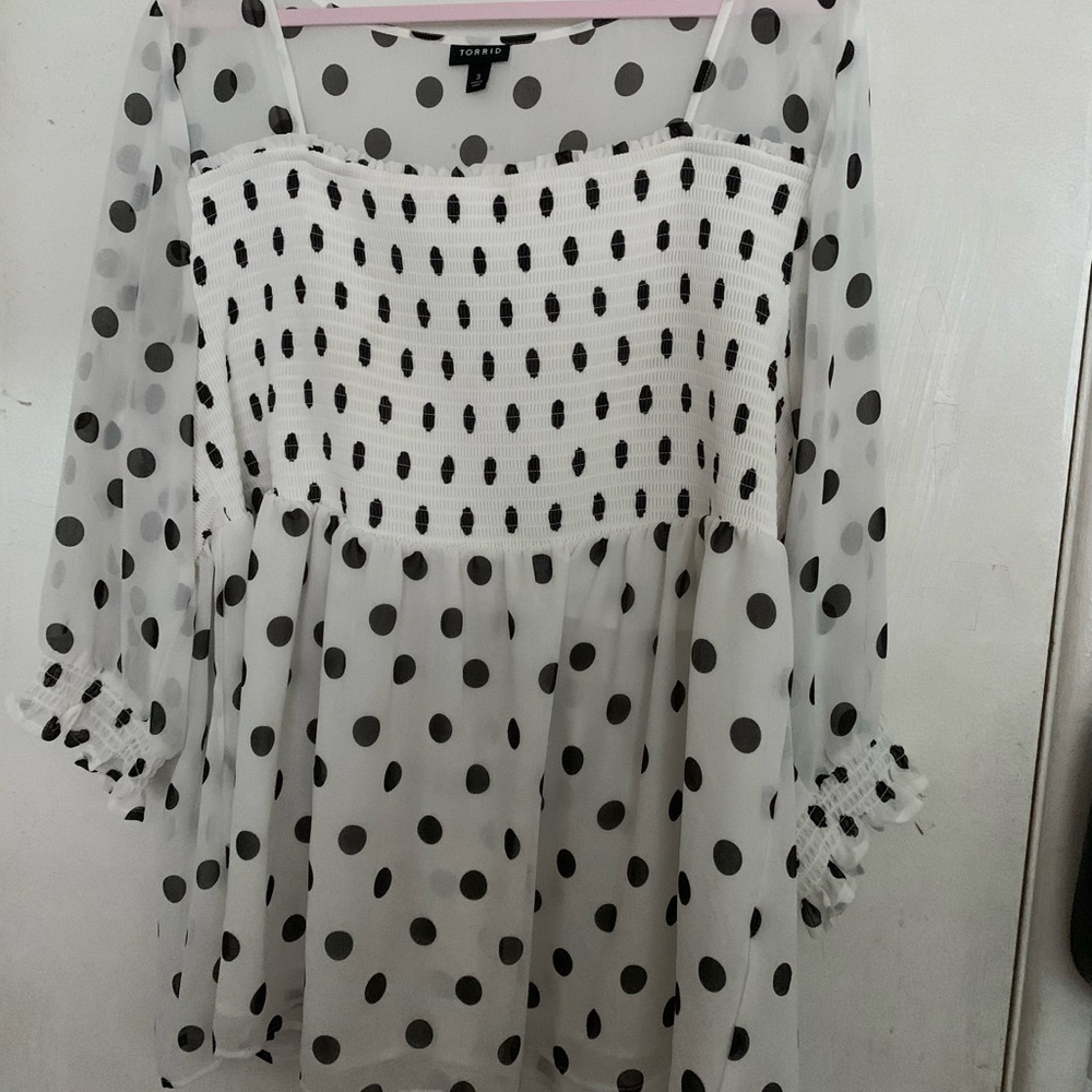 Polka dot blouse